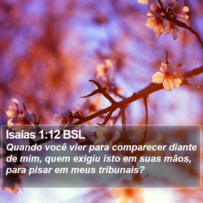 Isaías 1:12 BSL Bible Study