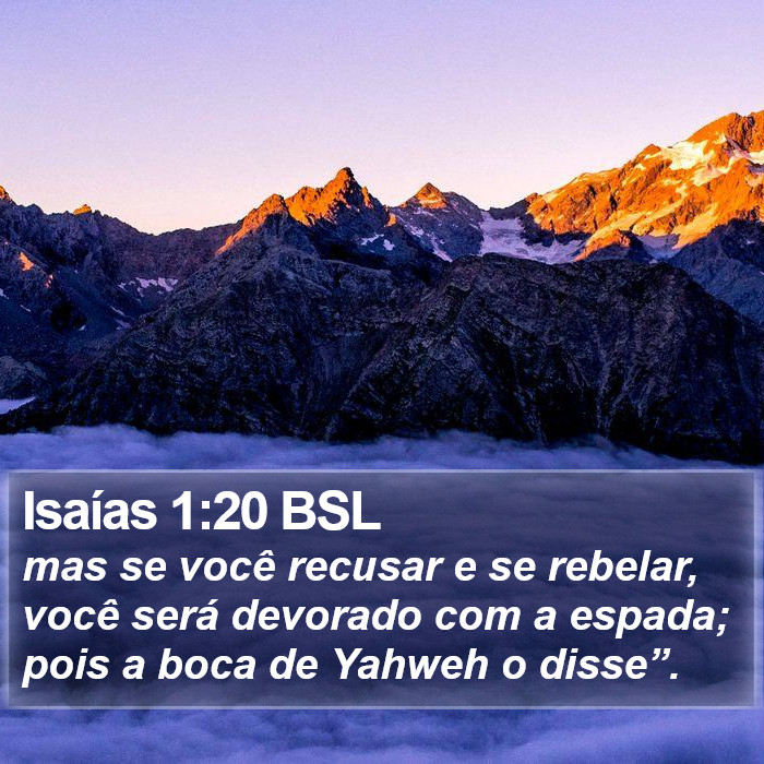 Isaías 1:20 BSL Bible Study