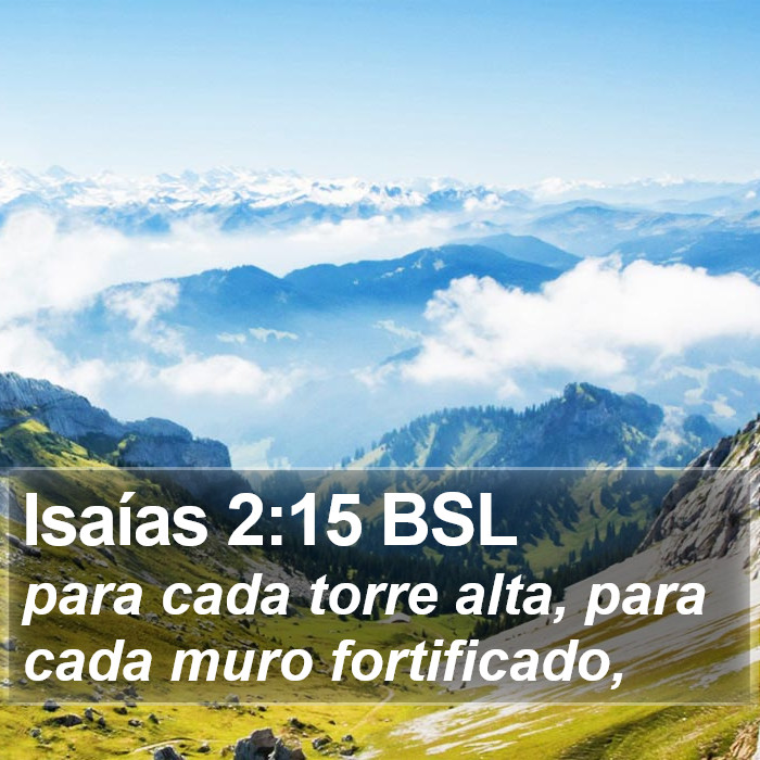 Isaías 2:15 BSL Bible Study