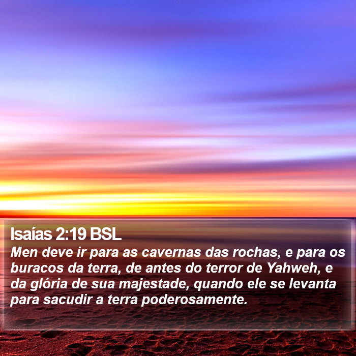 Isaías 2:19 BSL Bible Study