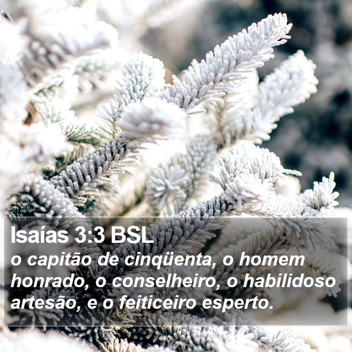 Isaías 3:3 BSL Bible Study