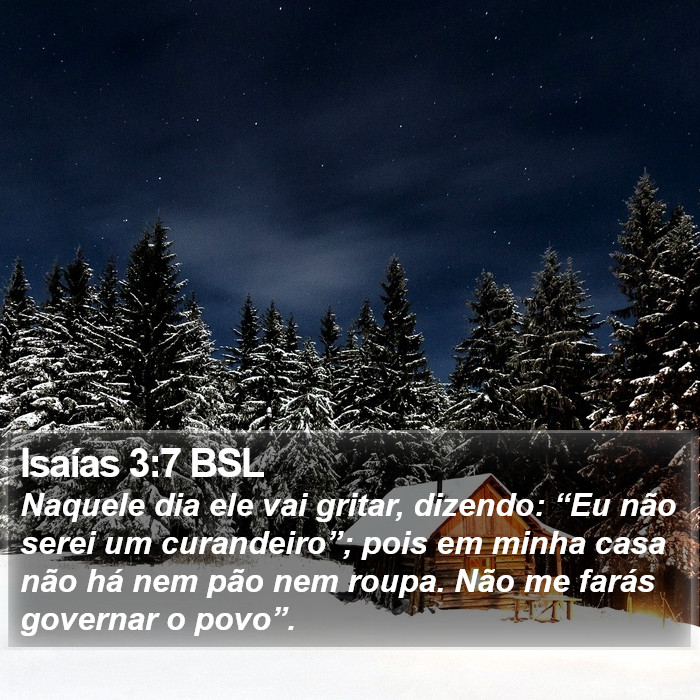 Isaías 3:7 BSL Bible Study