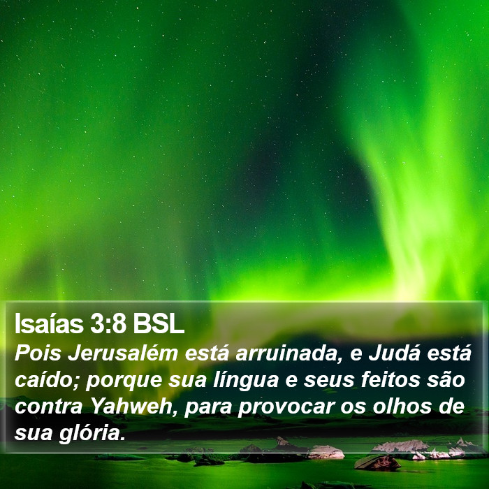 Isaías 3:8 BSL Bible Study