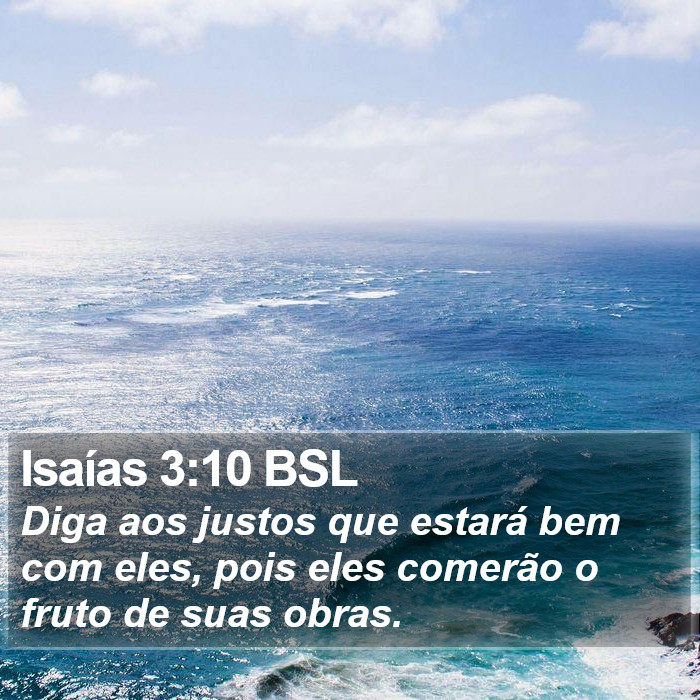 Isaías 3:10 BSL Bible Study