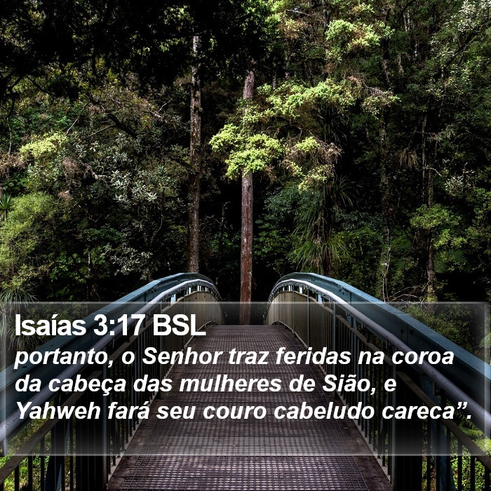 Isaías 3:17 BSL Bible Study