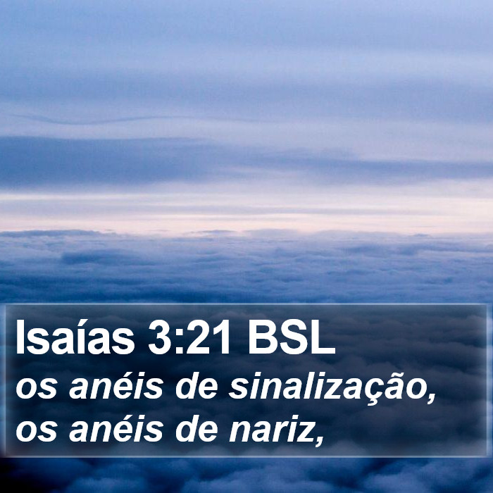 Isaías 3:21 BSL Bible Study