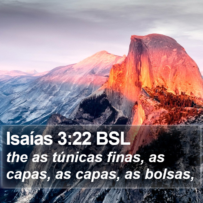 Isaías 3:22 BSL Bible Study