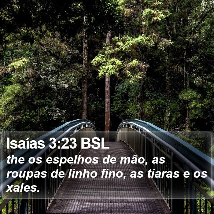 Isaías 3:23 BSL Bible Study