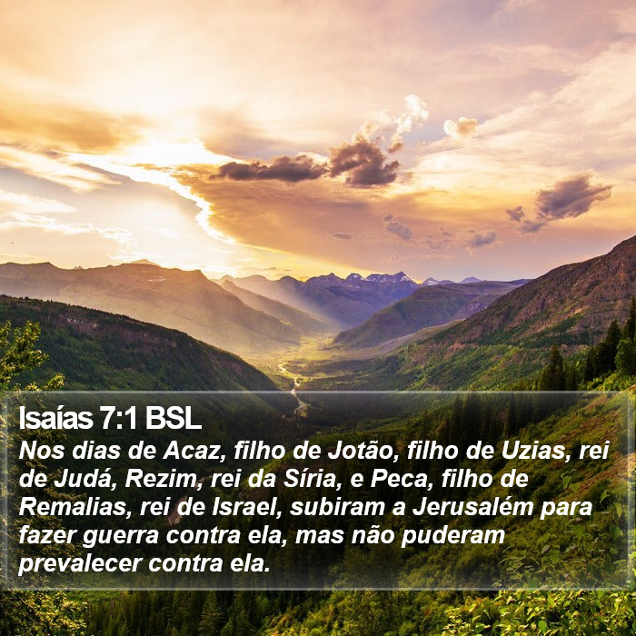 Isaías 7:1 BSL Bible Study