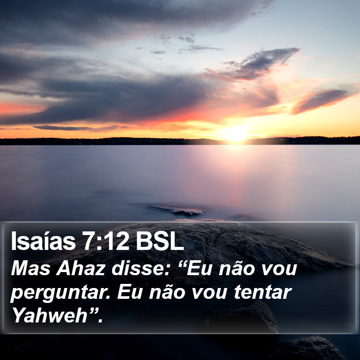 Isaías 7:12 BSL Bible Study