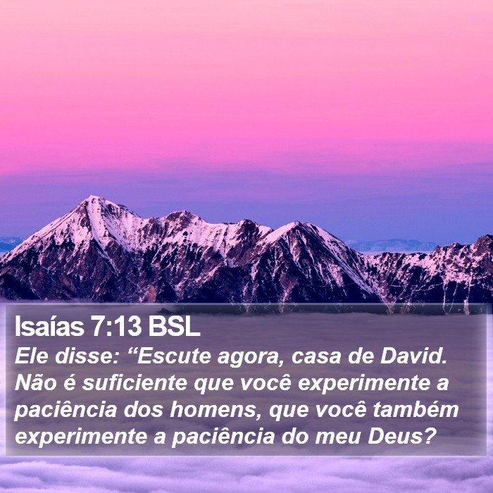 Isaías 7:13 BSL Bible Study