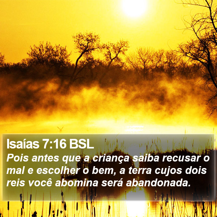 Isaías 7:16 BSL Bible Study