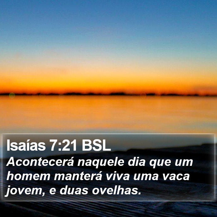 Isaías 7:21 BSL Bible Study