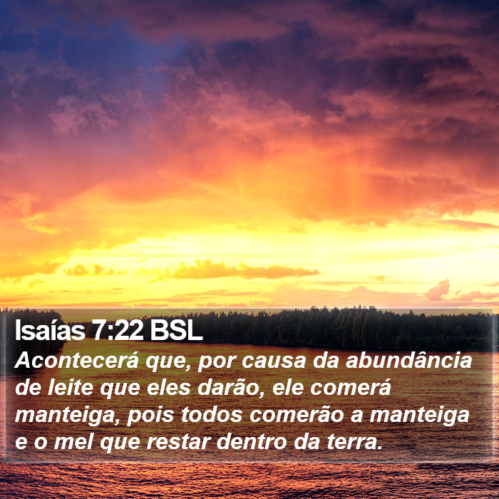 Isaías 7:22 BSL Bible Study