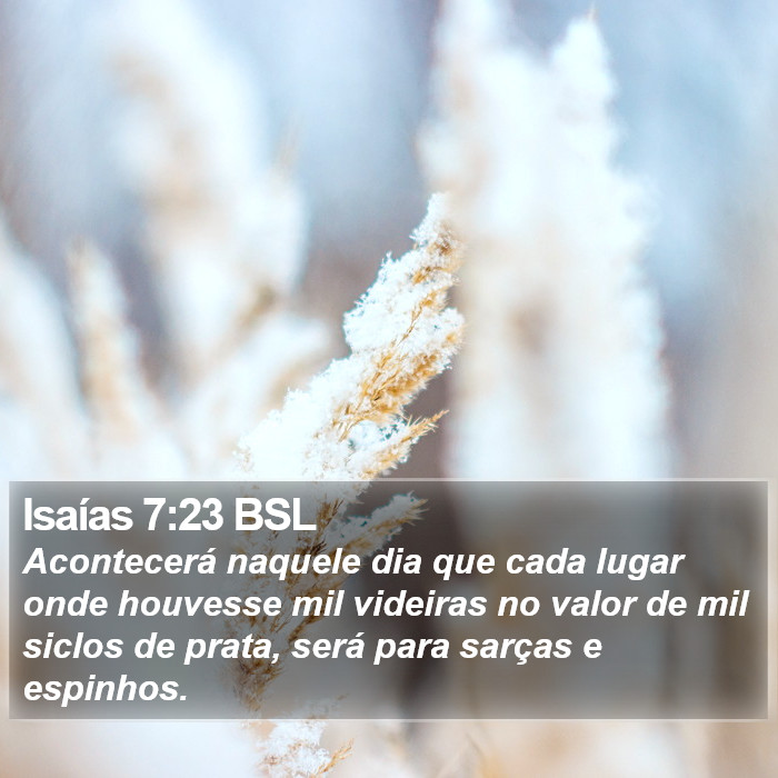 Isaías 7:23 BSL Bible Study