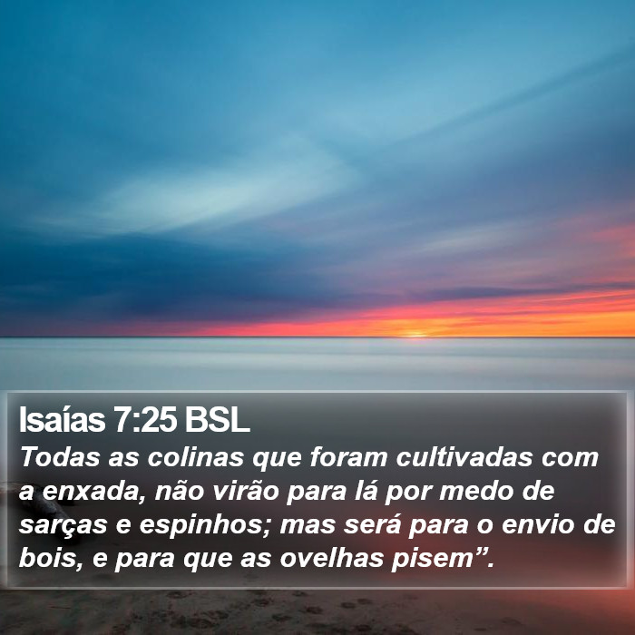 Isaías 7:25 BSL Bible Study