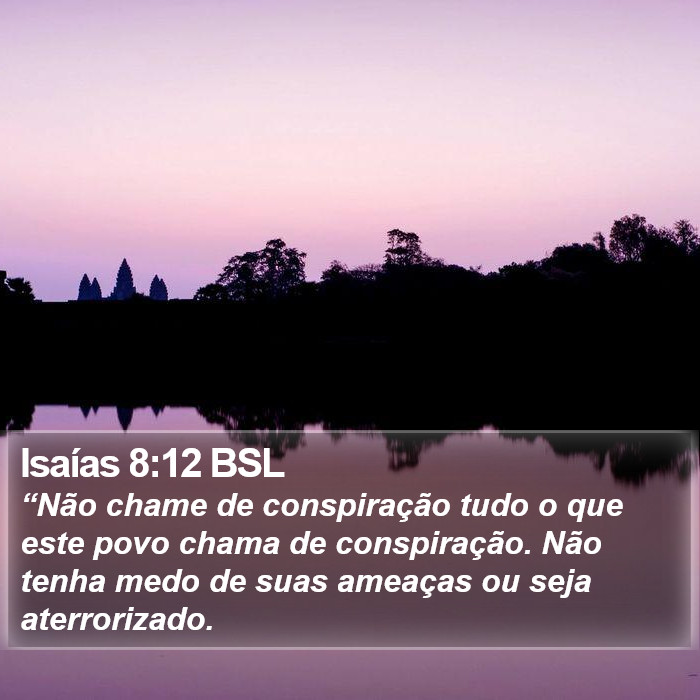 Isaías 8:12 BSL Bible Study