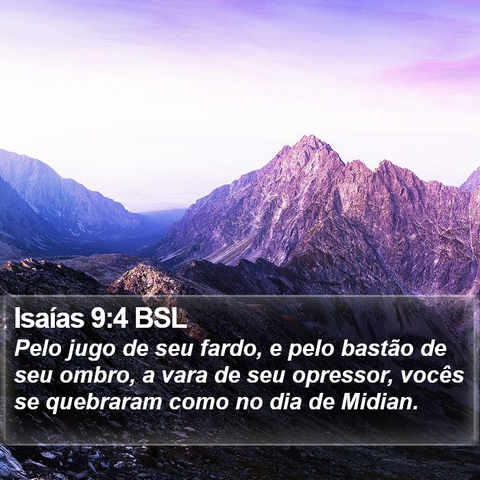 Isaías 9:4 BSL Bible Study