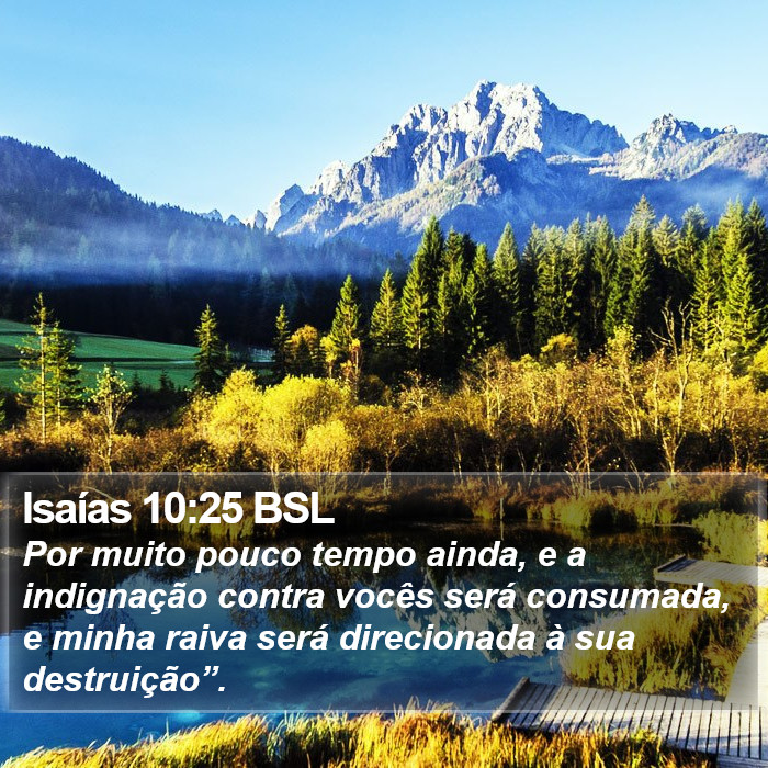 Isaías 10:25 BSL Bible Study