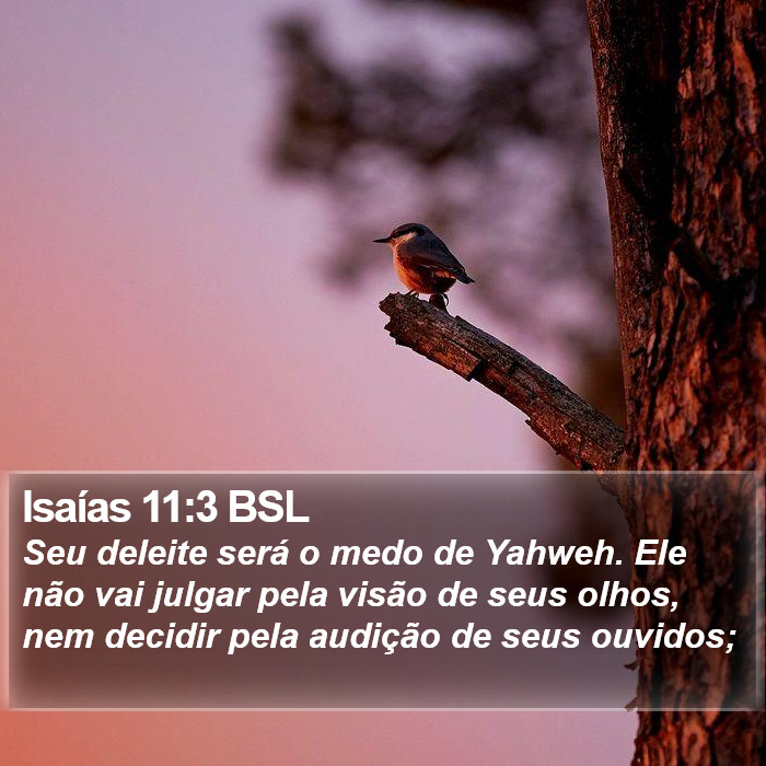 Isaías 11:3 BSL Bible Study