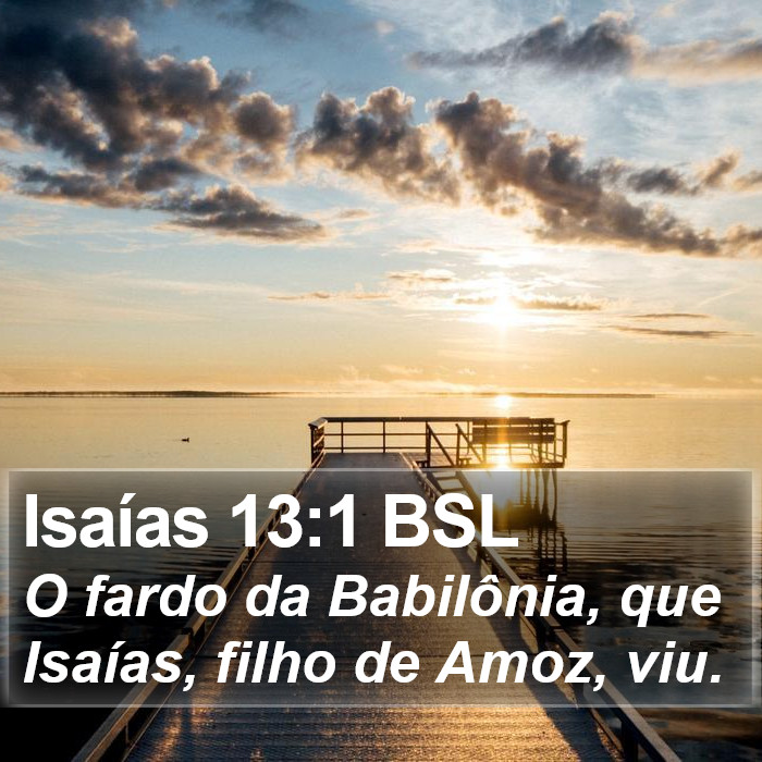 Isaías 13:1 BSL Bible Study