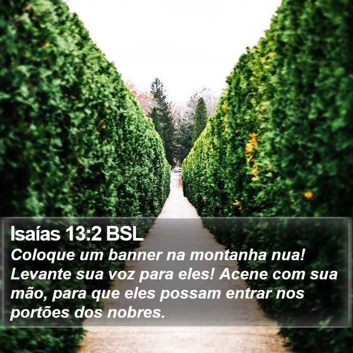 Isaías 13:2 BSL Bible Study