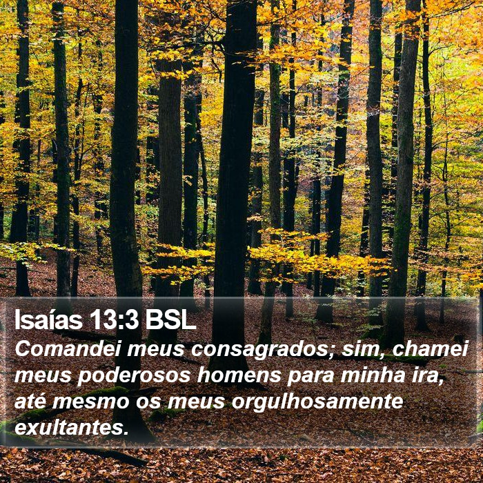 Isaías 13:3 BSL Bible Study