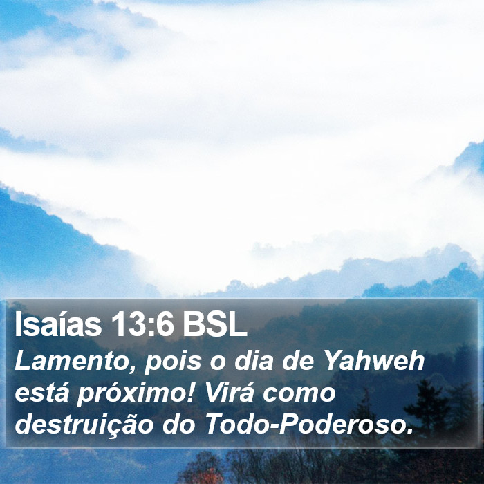 Isaías 13:6 BSL Bible Study