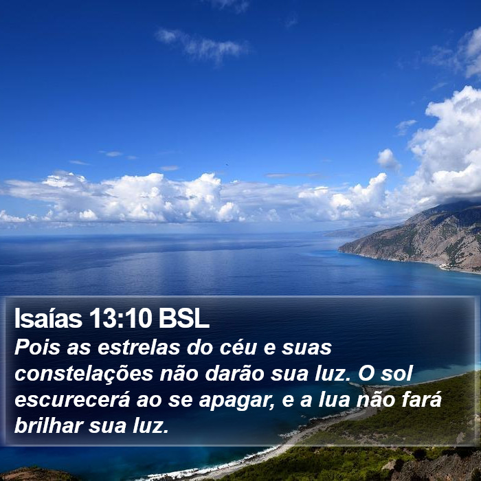 Isaías 13:10 BSL Bible Study