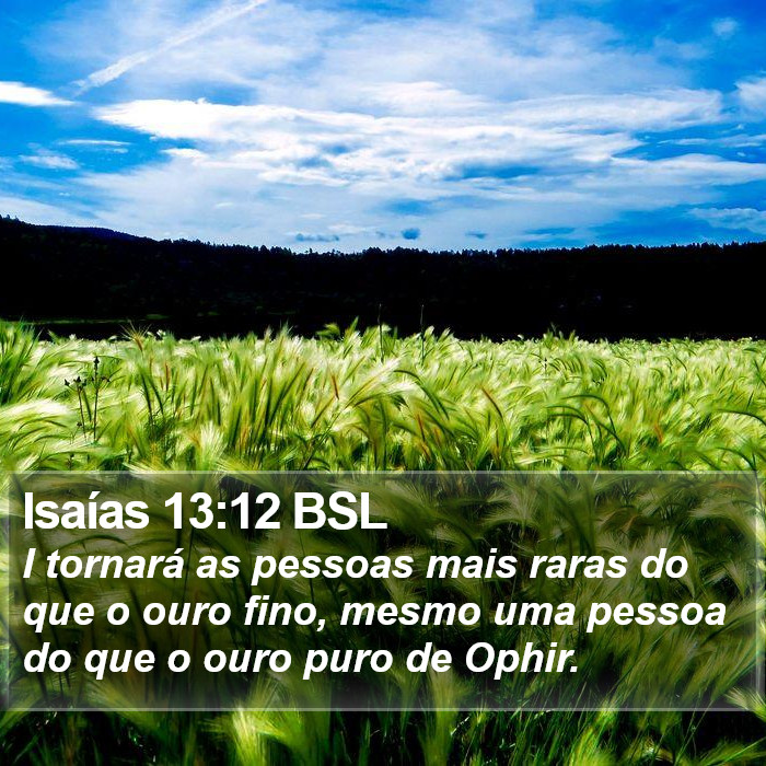 Isaías 13:12 BSL Bible Study