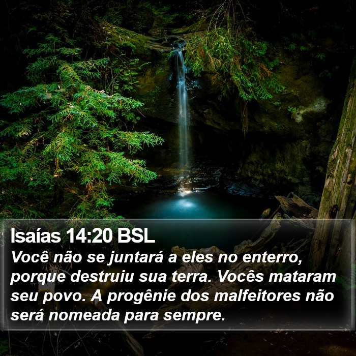 Isaías 14:20 BSL Bible Study