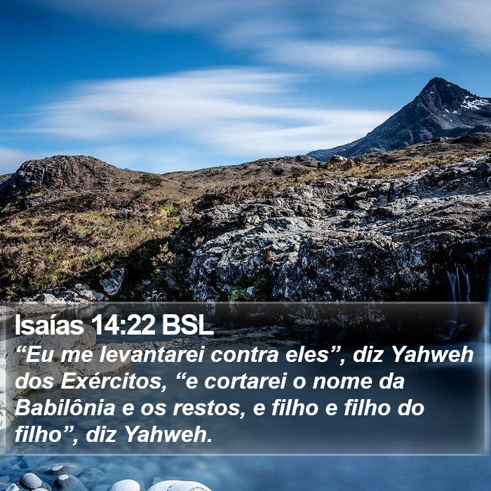 Isaías 14:22 BSL Bible Study