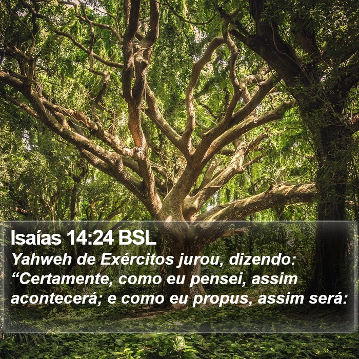 Isaías 14:24 BSL Bible Study