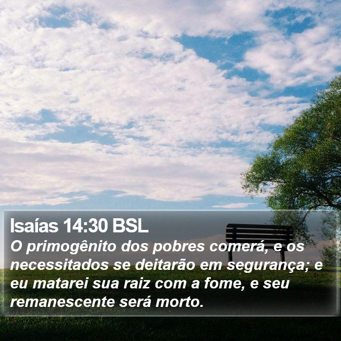 Isaías 14:30 BSL Bible Study