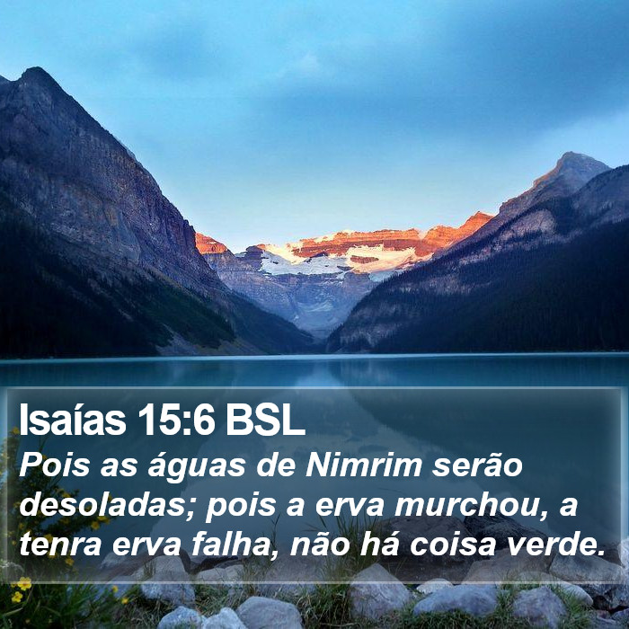 Isaías 15:6 BSL Bible Study