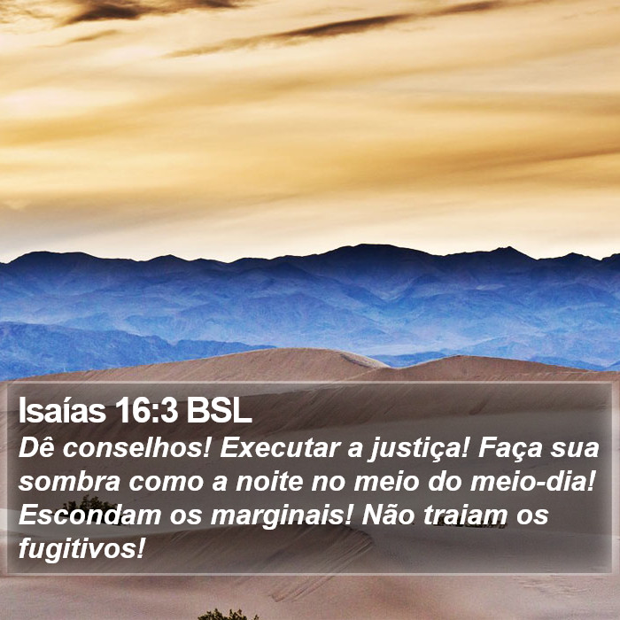 Isaías 16:3 BSL Bible Study