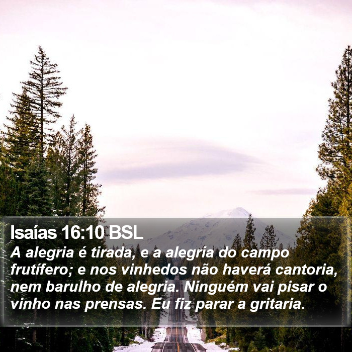 Isaías 16:10 BSL Bible Study