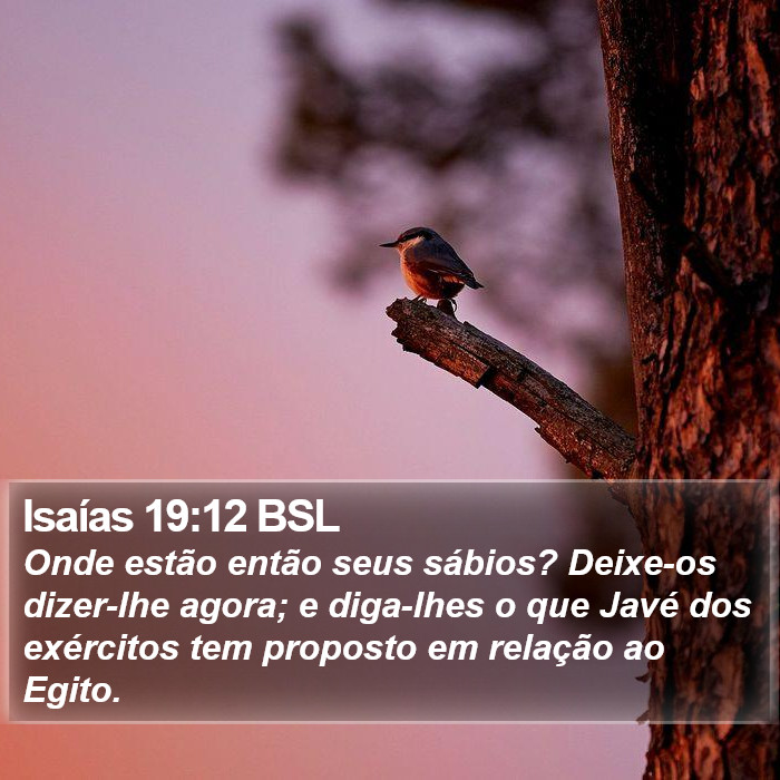 Isaías 19:12 BSL Bible Study