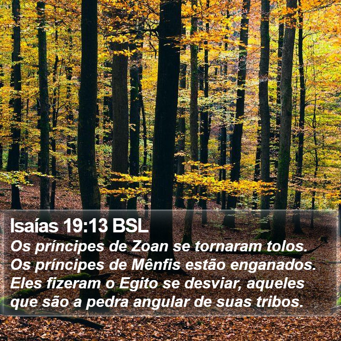 Isaías 19:13 BSL Bible Study