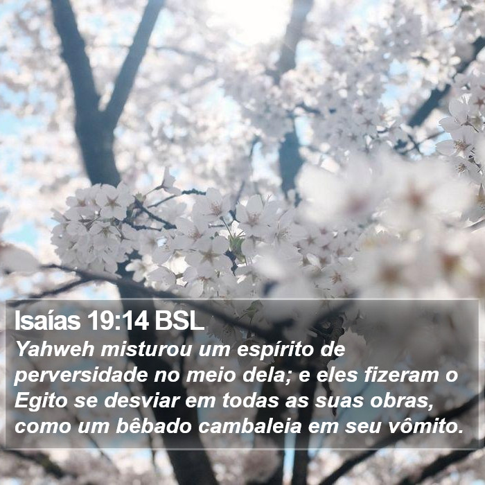 Isaías 19:14 BSL Bible Study