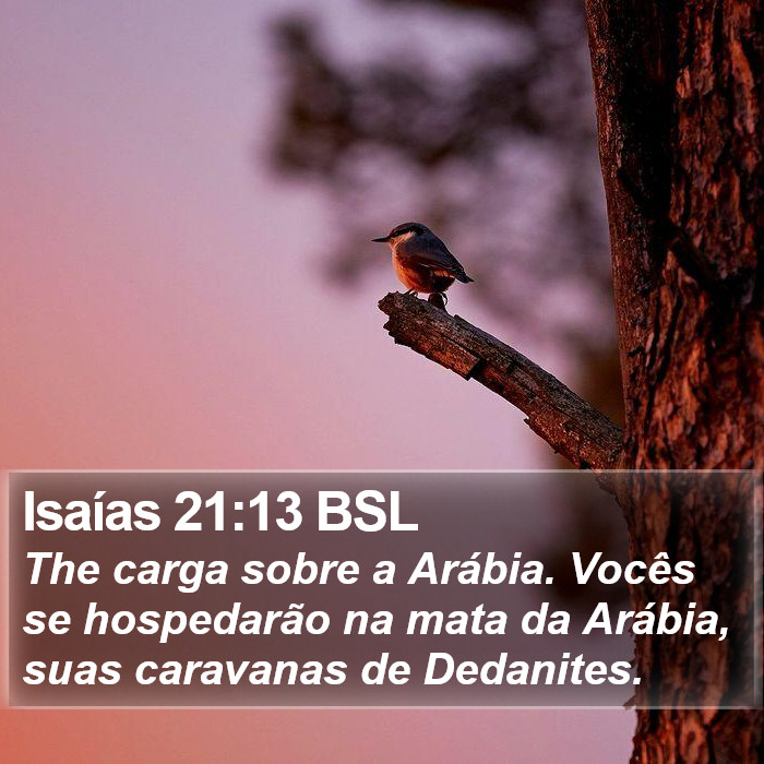 Isaías 21:13 BSL Bible Study