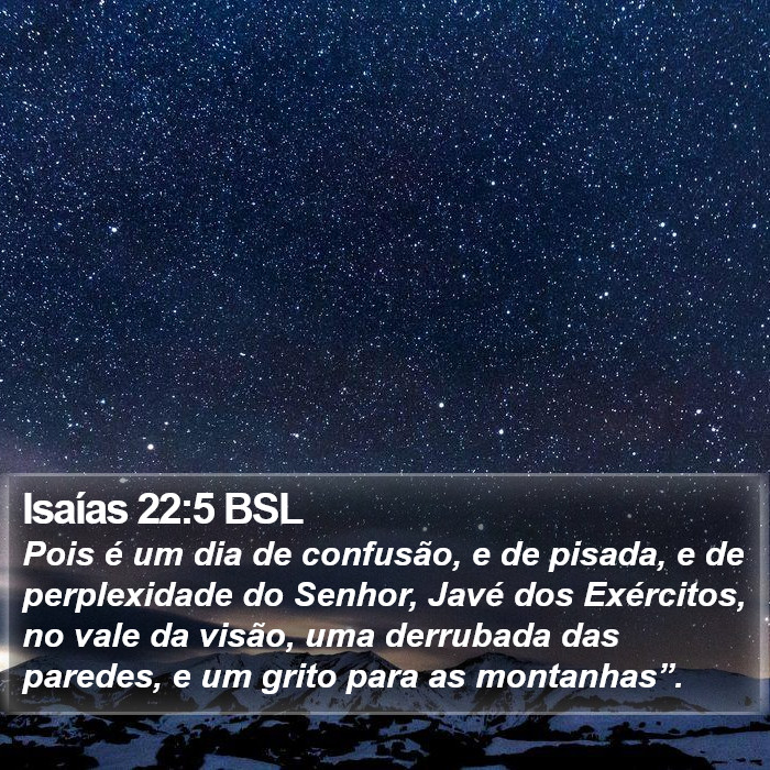 Isaías 22:5 BSL Bible Study