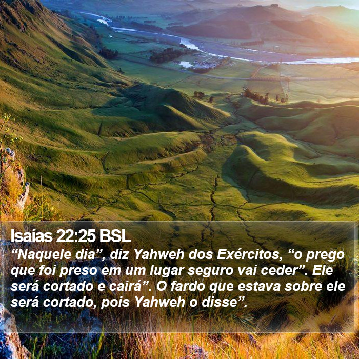 Isaías 22:25 BSL Bible Study