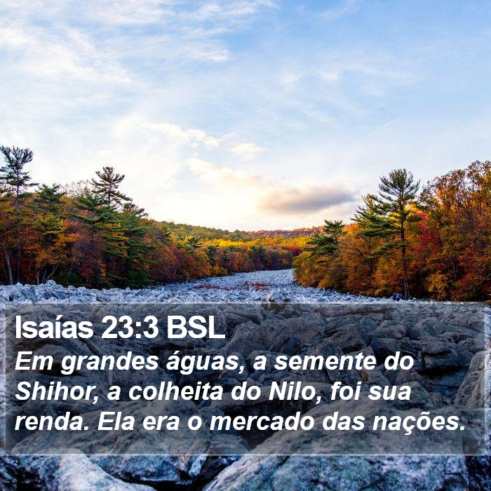 Isaías 23:3 BSL Bible Study