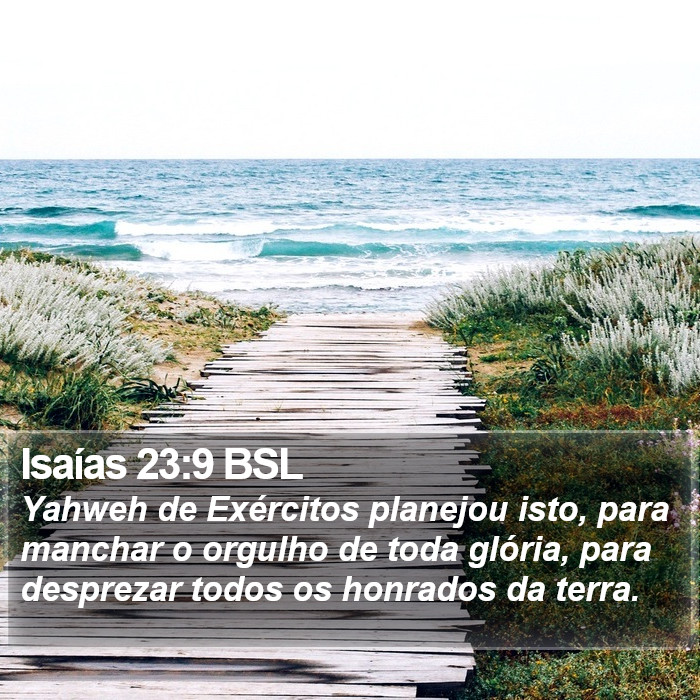 Isaías 23:9 BSL Bible Study