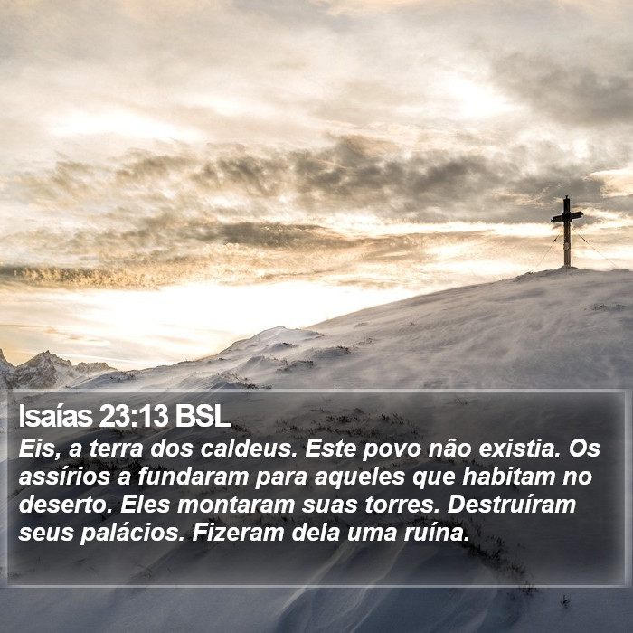Isaías 23:13 BSL Bible Study