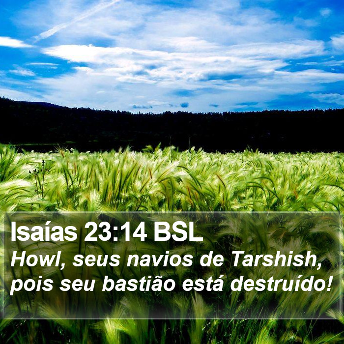 Isaías 23:14 BSL Bible Study
