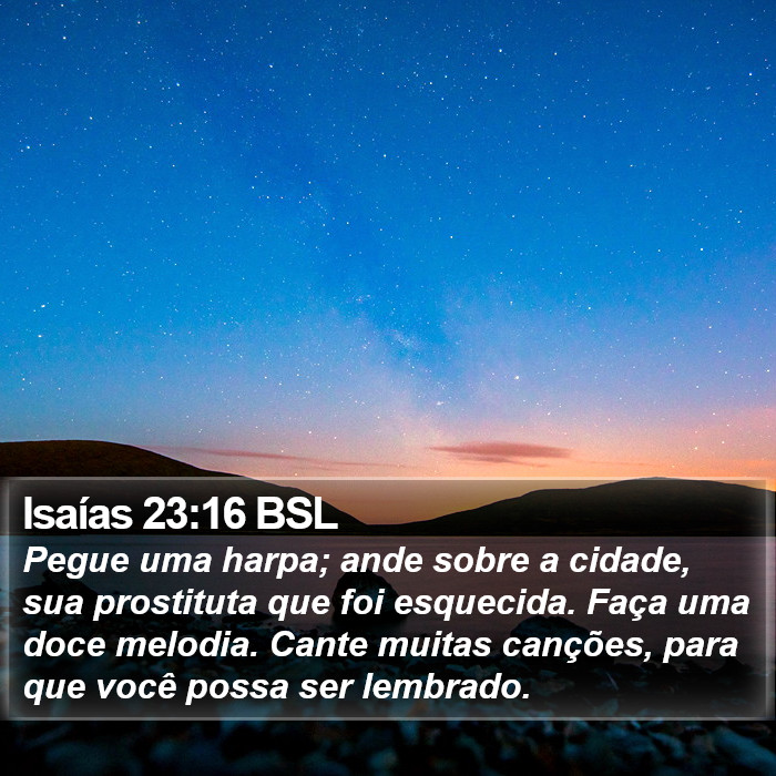 Isaías 23:16 BSL Bible Study
