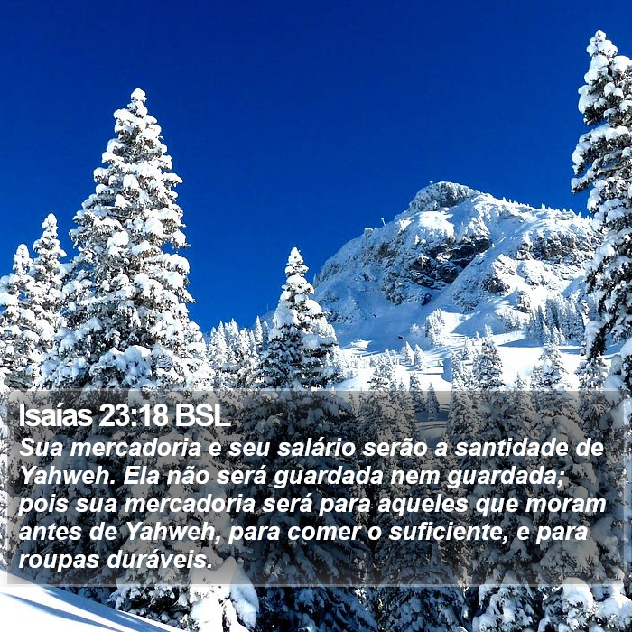 Isaías 23:18 BSL Bible Study