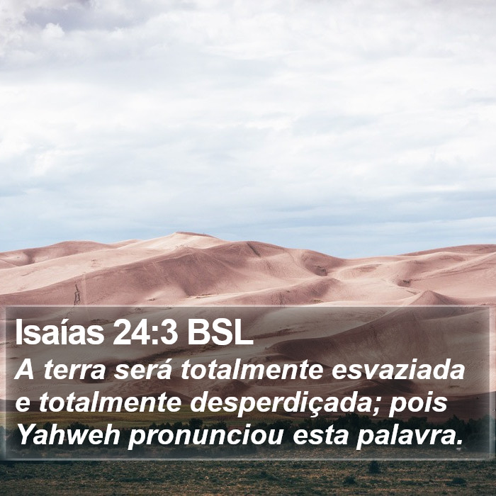 Isaías 24:3 BSL Bible Study